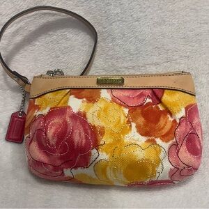 Coach Ashley Multicolor Floral Wristlet